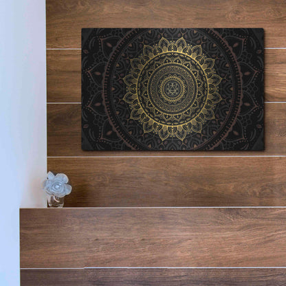 Luxe Metal Art 'Zen Mandala' by Cameron Gray, Metal Wall Art,16x12