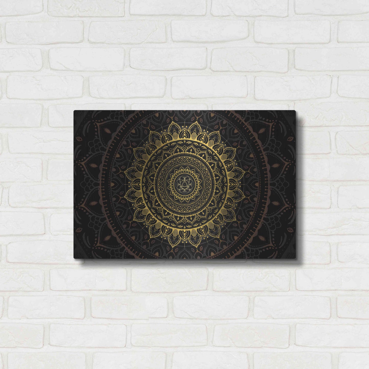 Luxe Metal Art 'Zen Mandala' by Cameron Gray, Metal Wall Art,24x16
