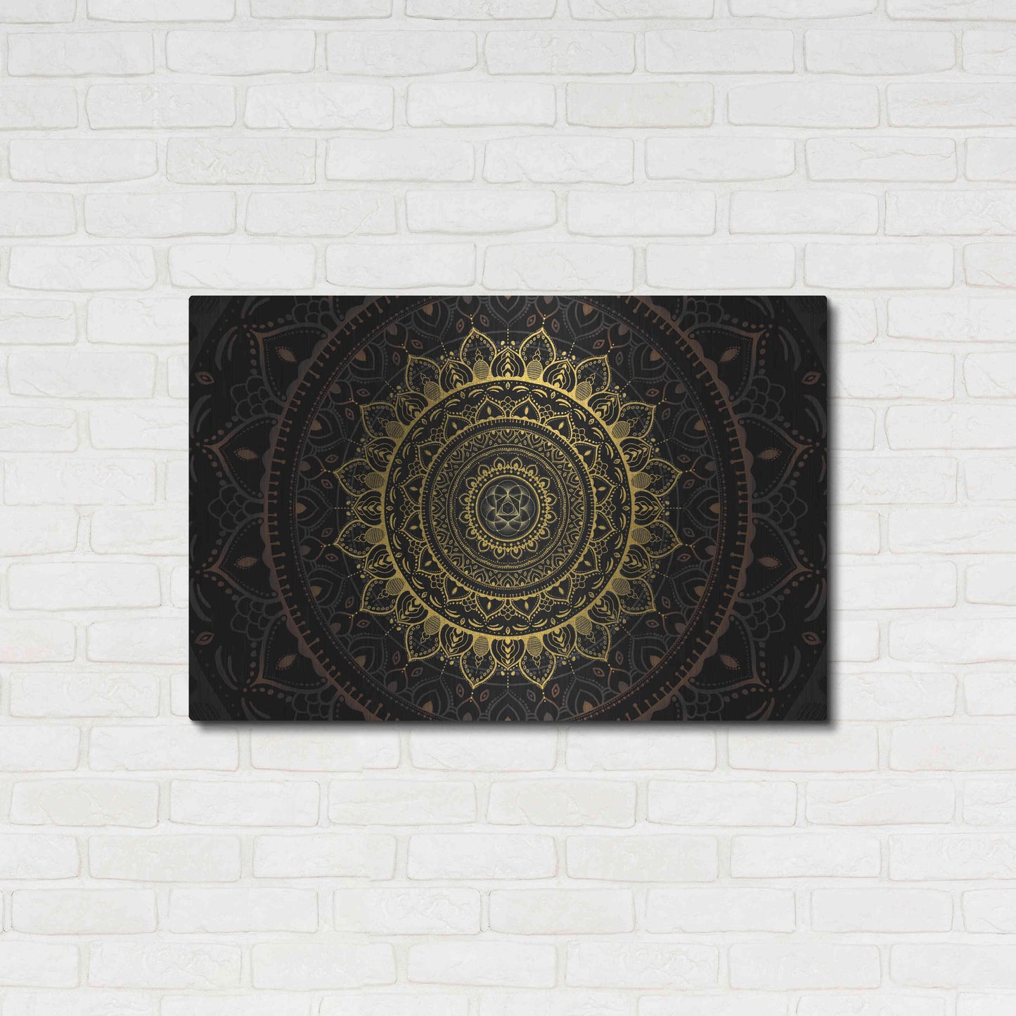 Luxe Metal Art 'Zen Mandala' by Cameron Gray, Metal Wall Art,36x24