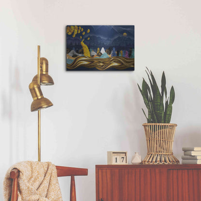 Luxe Metal Art 'Golden Peacock' by Luxe Portfolio, Metal Wall Art,24x16