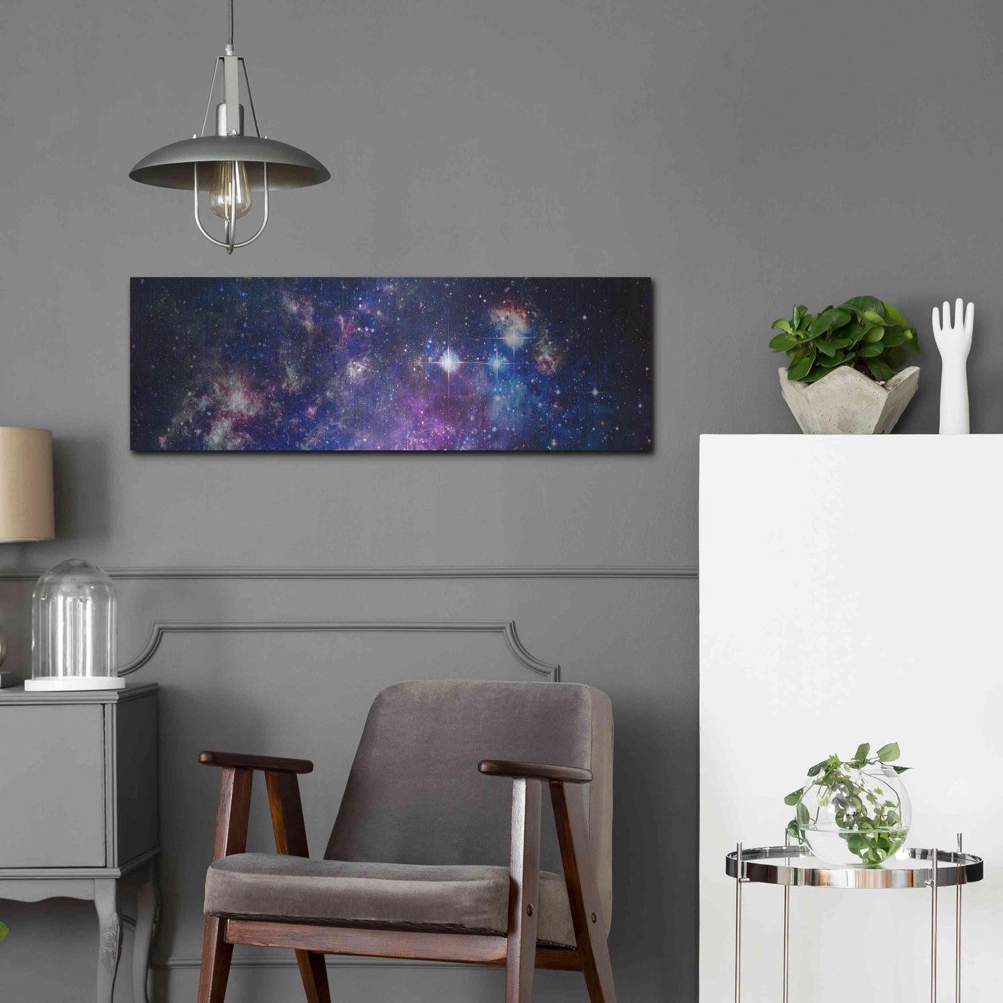 Luxe Metal Art 'Sublime Galaxy' by Luxe Portfolio, Metal Wall Art,36x12