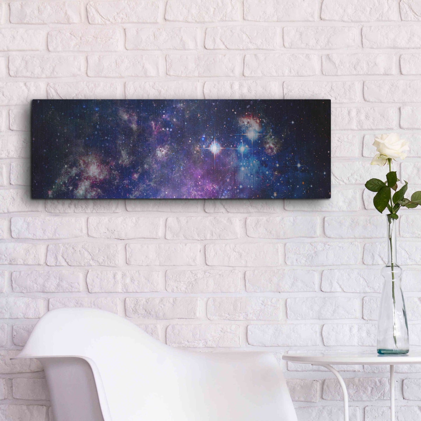 Luxe Metal Art 'Sublime Galaxy' by Luxe Portfolio, Metal Wall Art,36x12