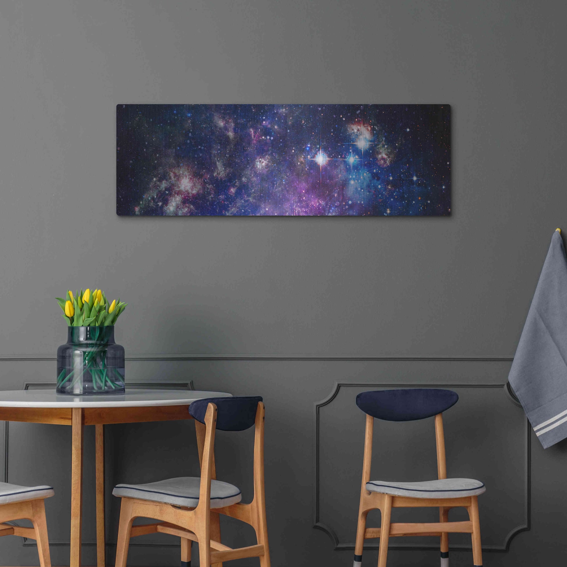 Luxe Metal Art 'Sublime Galaxy' by Luxe Portfolio, Metal Wall Art,48x16