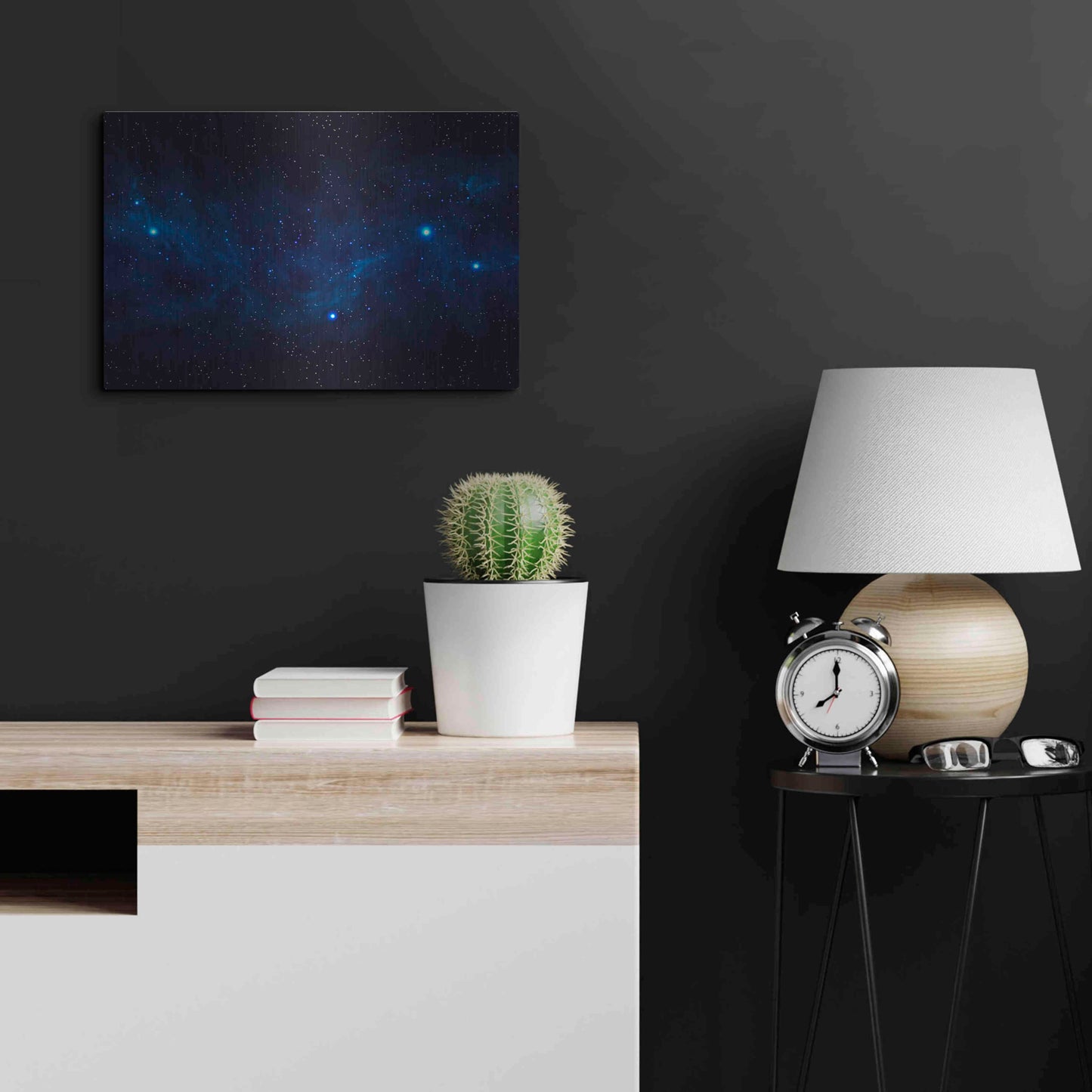 Luxe Metal Art 'Ultramarine Space' by Luxe Portfolio, Metal Wall Art,24x16