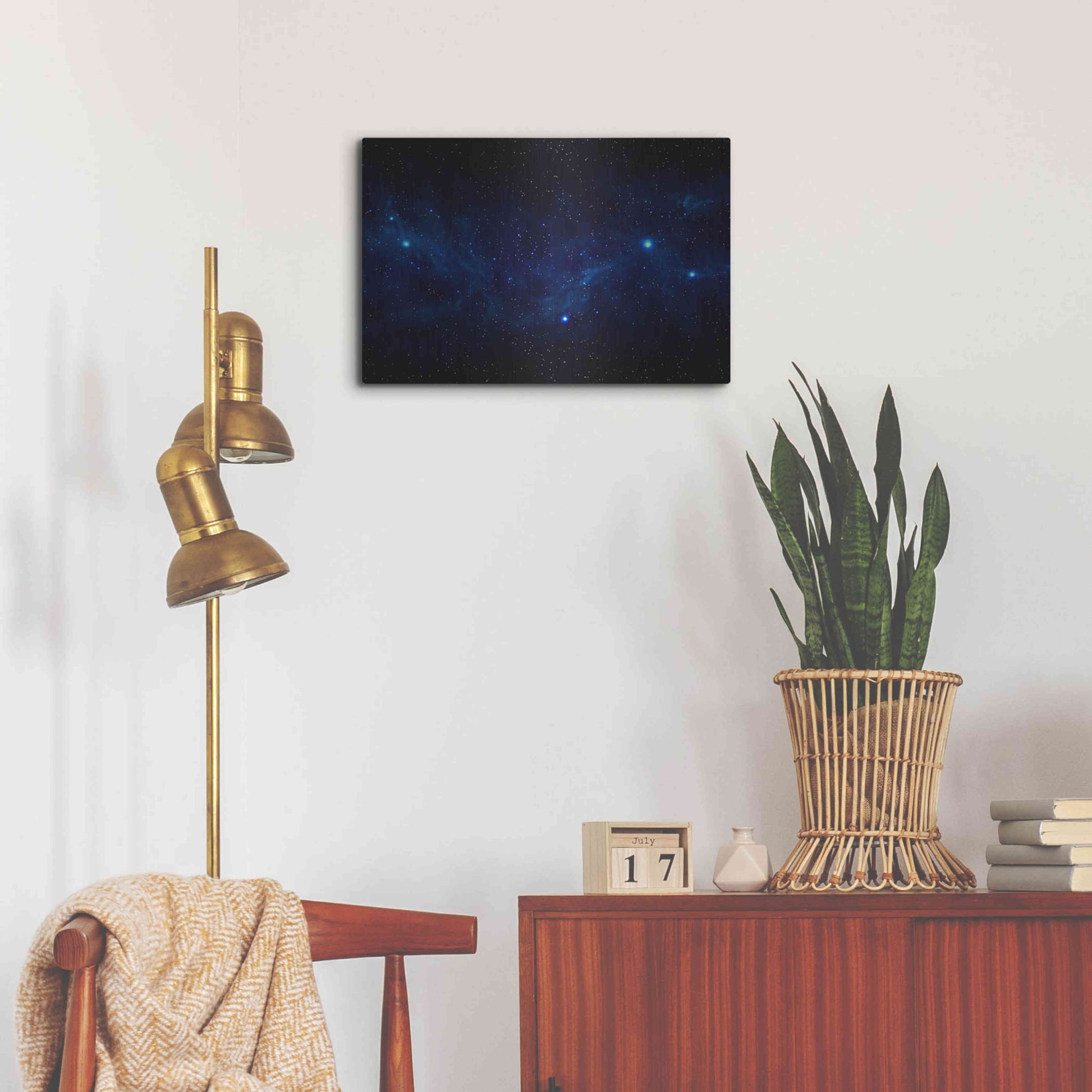 Luxe Metal Art 'Ultramarine Space' by Luxe Portfolio, Metal Wall Art,24x16