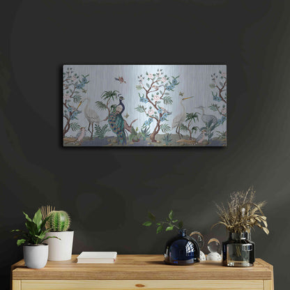 Luxe Metal Art 'Florida Bird Garden' by Luxe Portfolio, Metal Wall Art,24x12