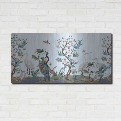 Luxe Metal Art 'Florida Bird Garden' by Luxe Portfolio, Metal Wall Art,48x24