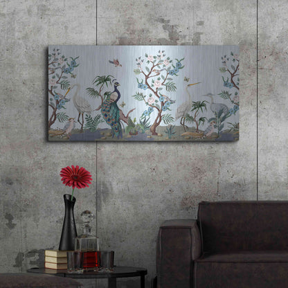 Luxe Metal Art 'Florida Bird Garden' by Luxe Portfolio, Metal Wall Art,48x24