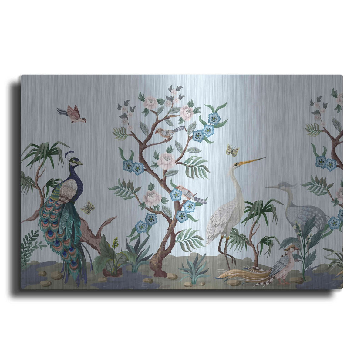 'Florida Bird Garden Crop' by Luxe Metal Portfolio – Metal Wall Art