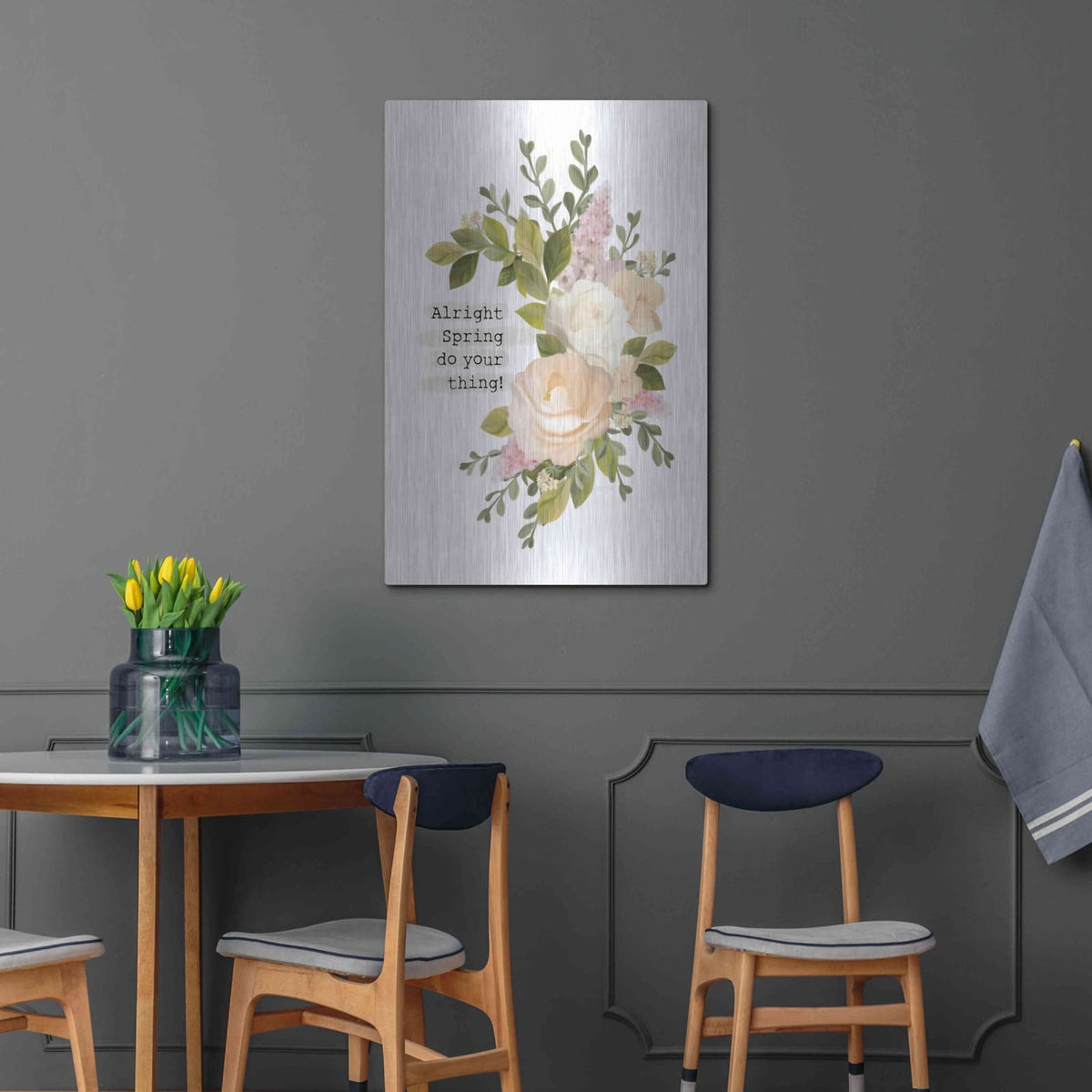 'Alright Spring Do Your Thing' by House Fenway – Metal Wall Art, 24x36 room view