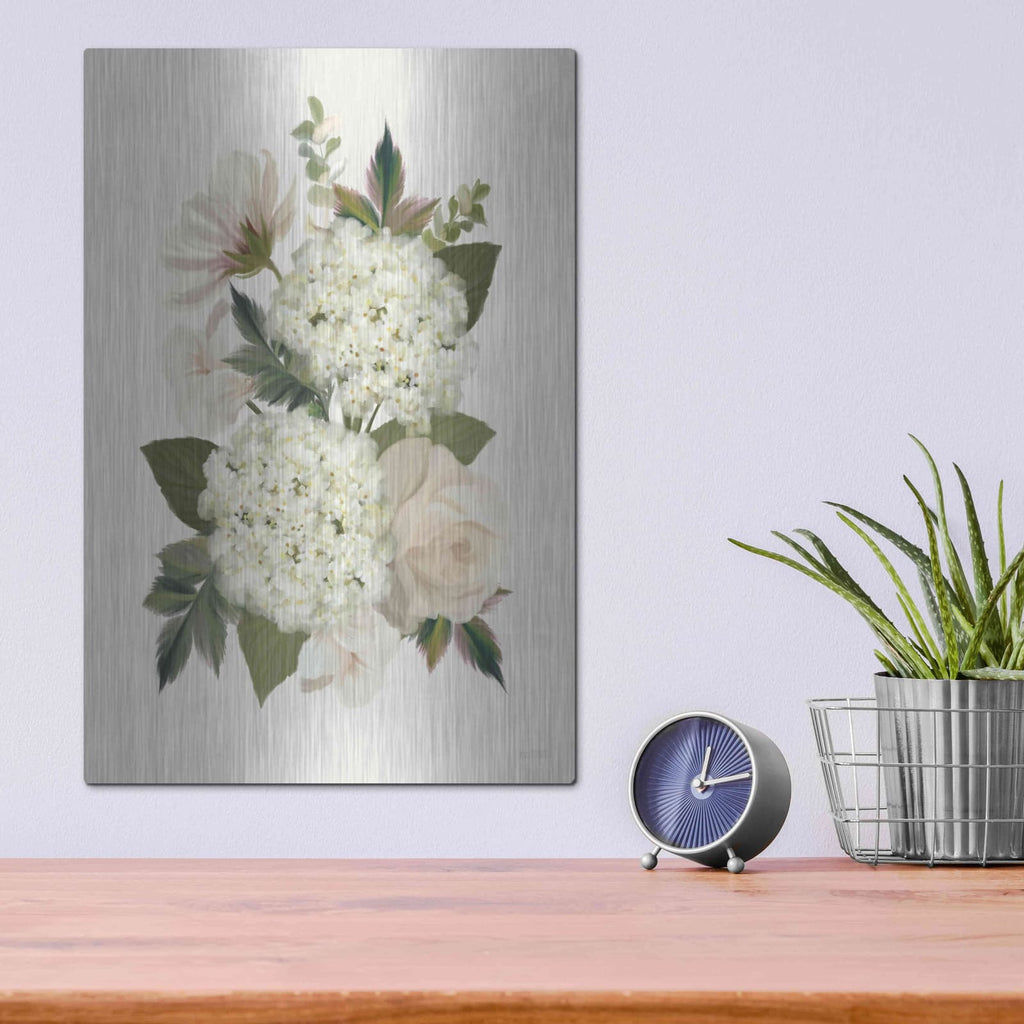 'Heirloom Hydrangea' by House Fenway – Metal Wall Art, 12x16 room view