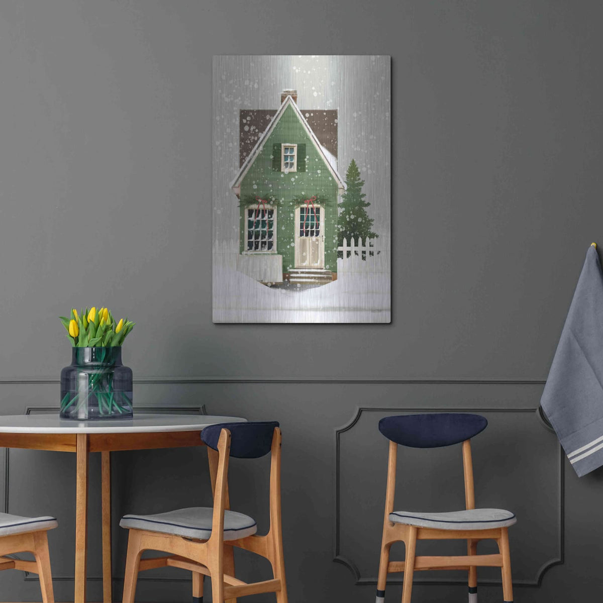 'Holiday Home' by House Fenway – Metal Wall Art, 24x36 room view