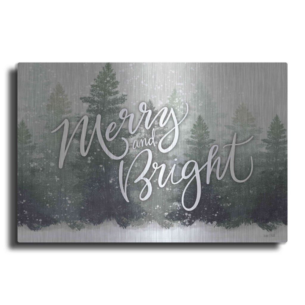 'Merry & Bright Snowfall' by House Fenway – Metal Wall Art