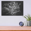 'Merry Christmas Santa & Sleigh' by House Fenway – Metal Wall Art, 16x12 room view