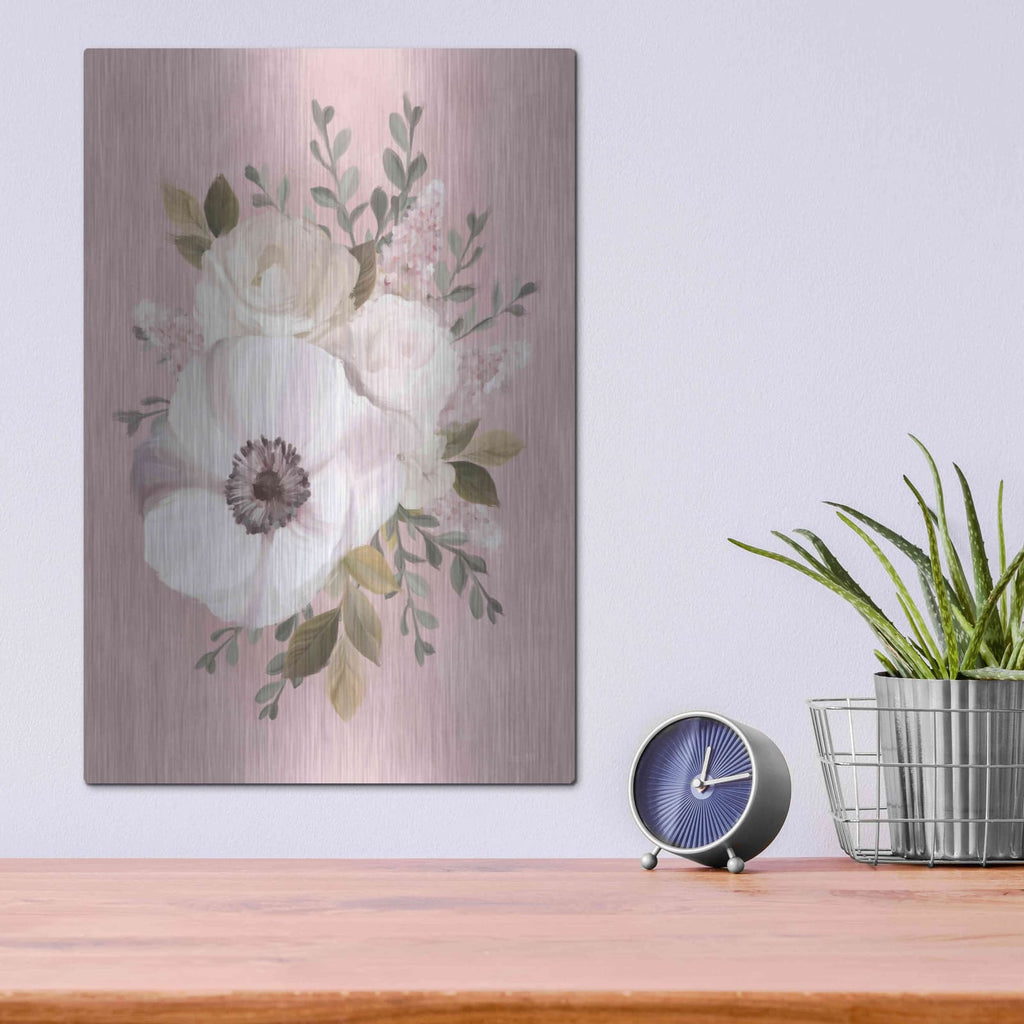 'Pink Lover Bouquet' by House Fenway – Metal Wall Art, 12x16 room view