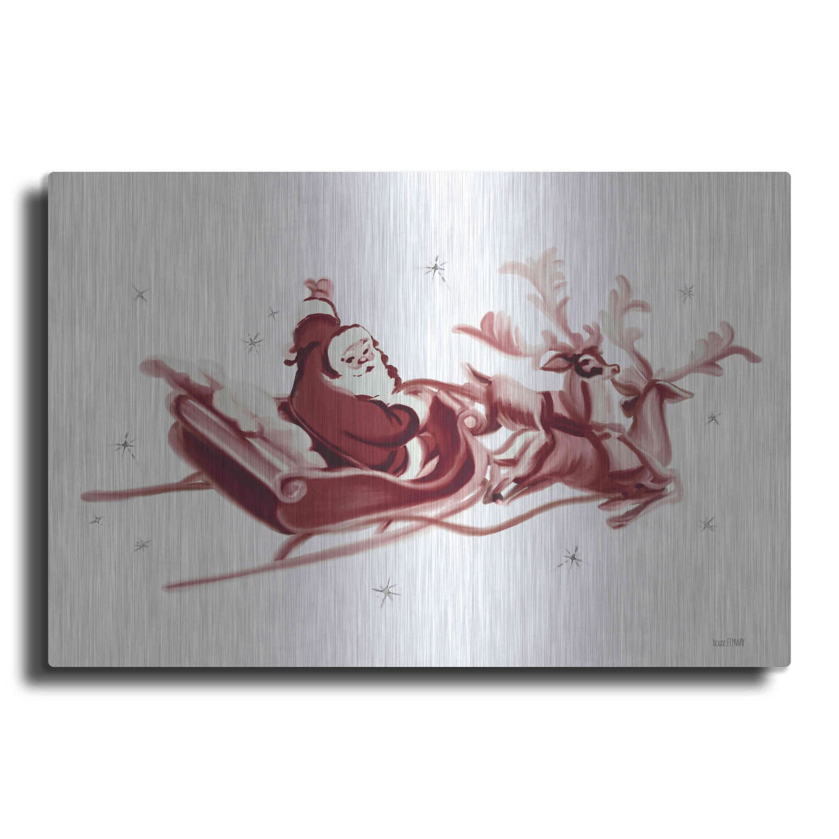 'Retro Santa' by House Fenway – Metal Wall Art