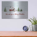 'Snowy Christmas House' by House Fenway – Metal Wall Art, 16x12 room view