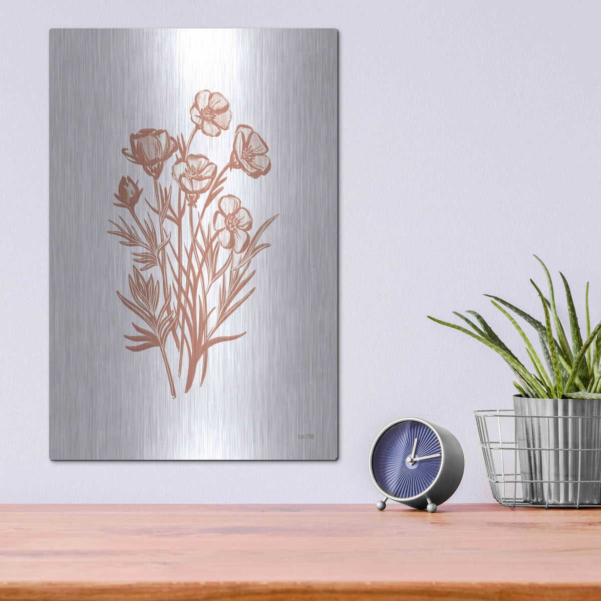 'Wildflowers II' by House Fenway – Metal Wall Art, 12x16 room view