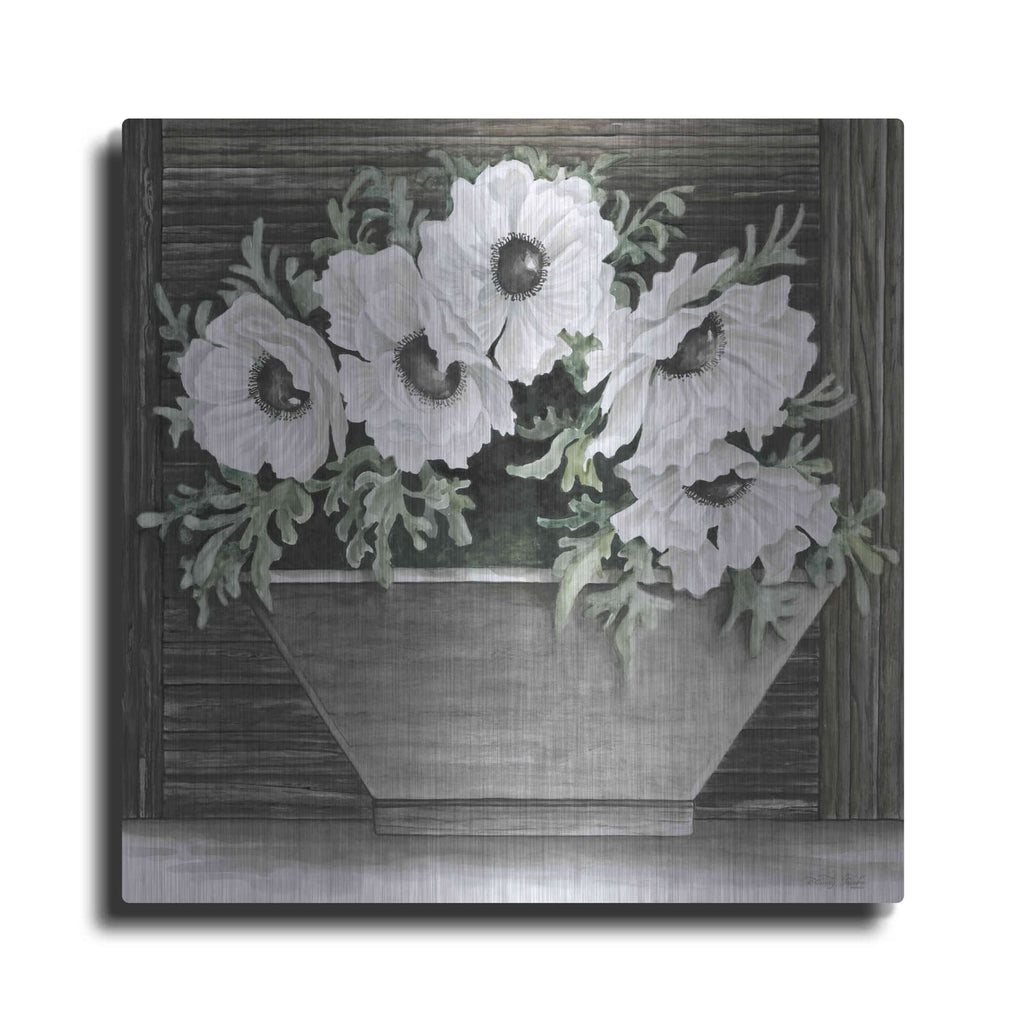 'Poppies Planter' by Cindy Jacobs – Metal Wall Art