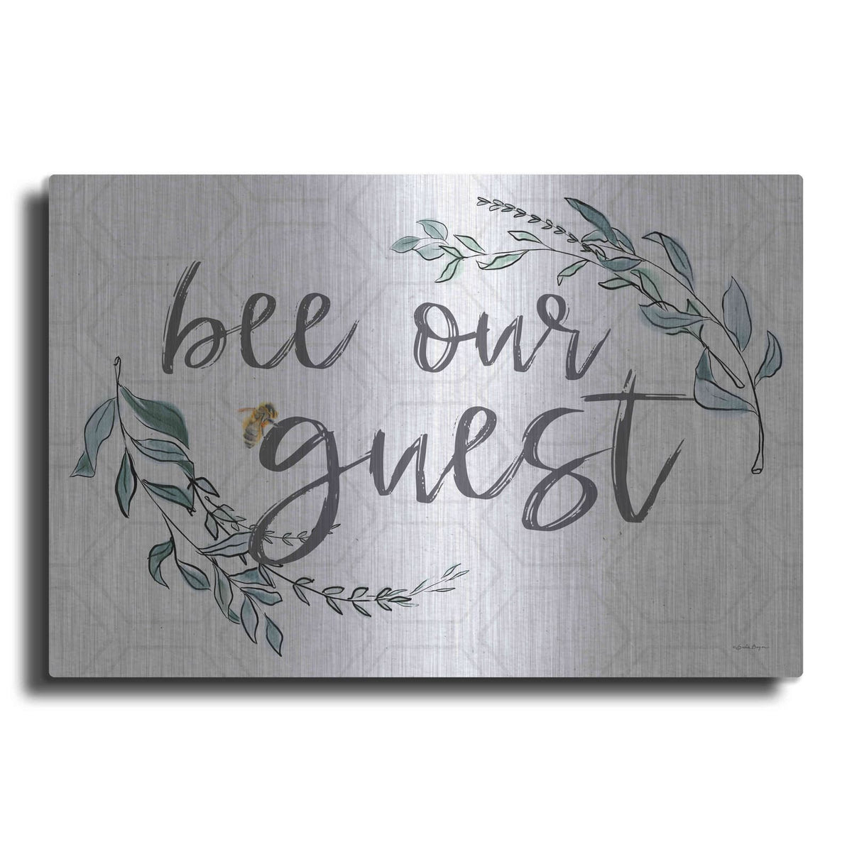 'Bee Our Guest' by Susie Boyer – Metal Wall Art