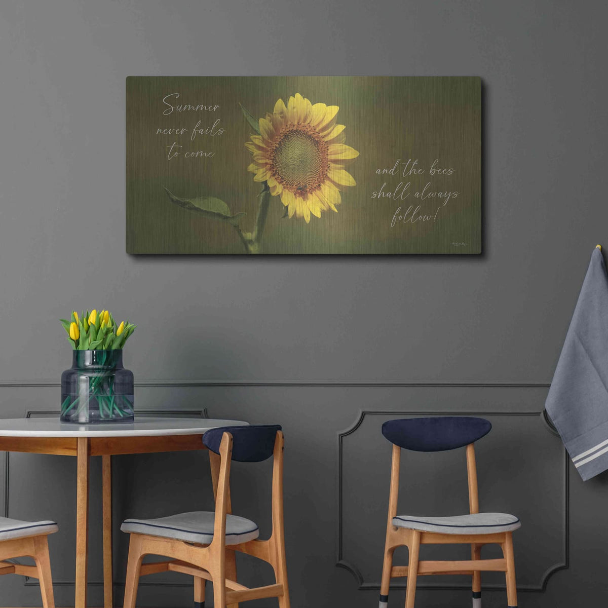 'Summer Never Fails To Come' by Susie Boyer – Metal Wall Art, 48x24 room view
