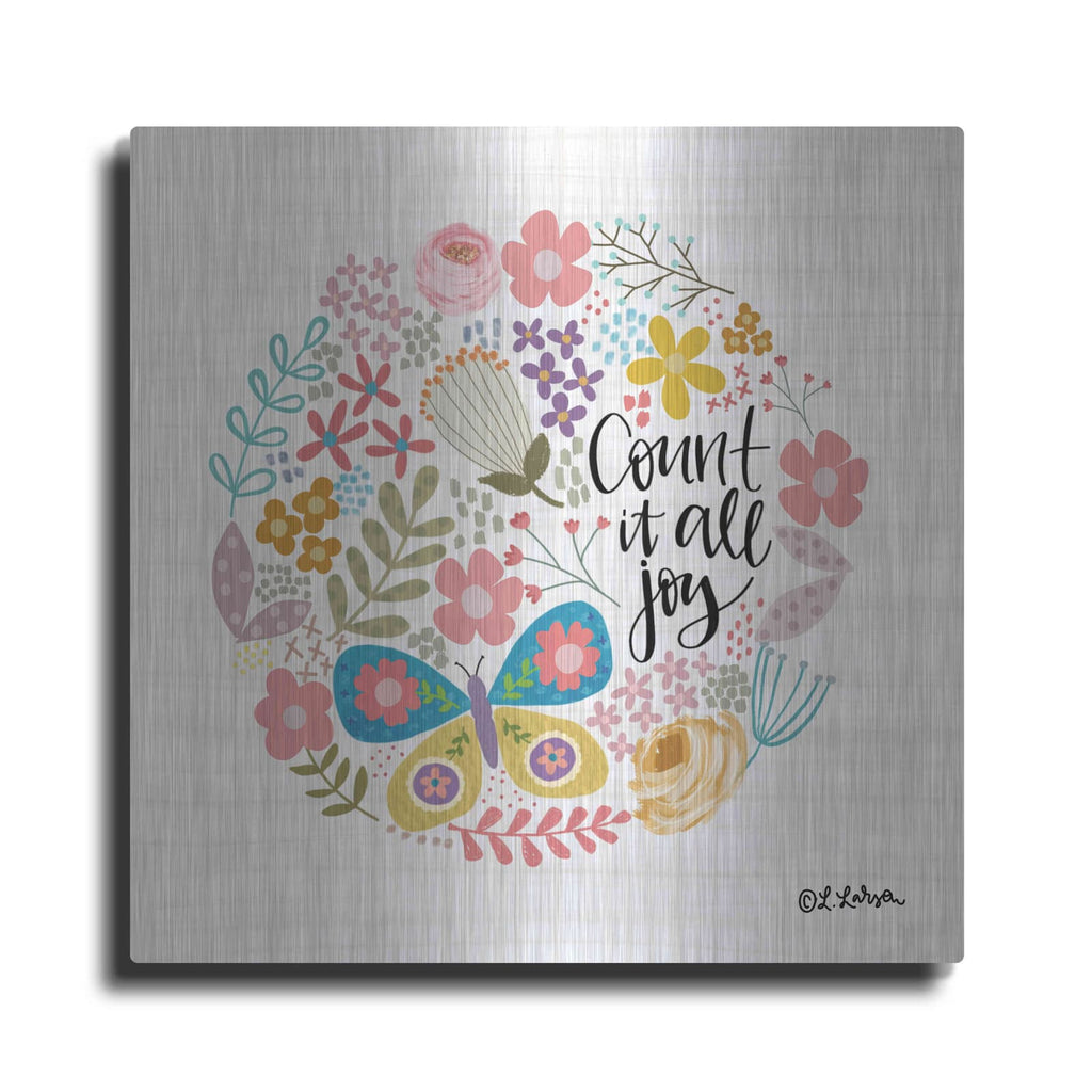 'Count It All Joy' by Lisa Larson – Metal Wall Art