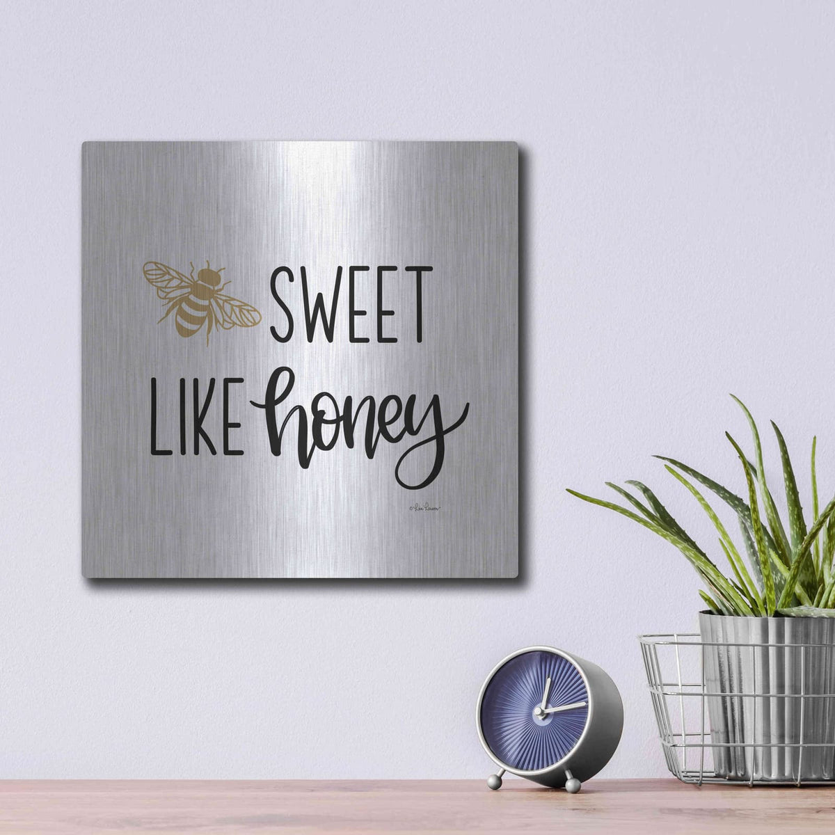 'Sweet Like Honey' by Lisa Larson – Metal Wall Art, 12x12 room view