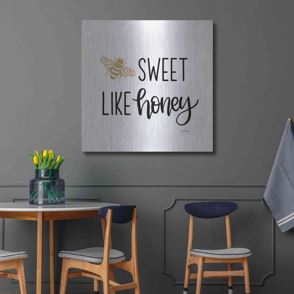 'Sweet Like Honey' by Lisa Larson – Metal Wall Art, 36x36 room view