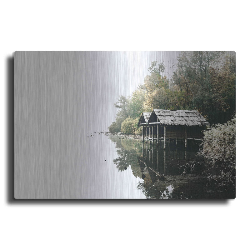'Docs On The Lake' by Susan Ball – Metal Wall Art