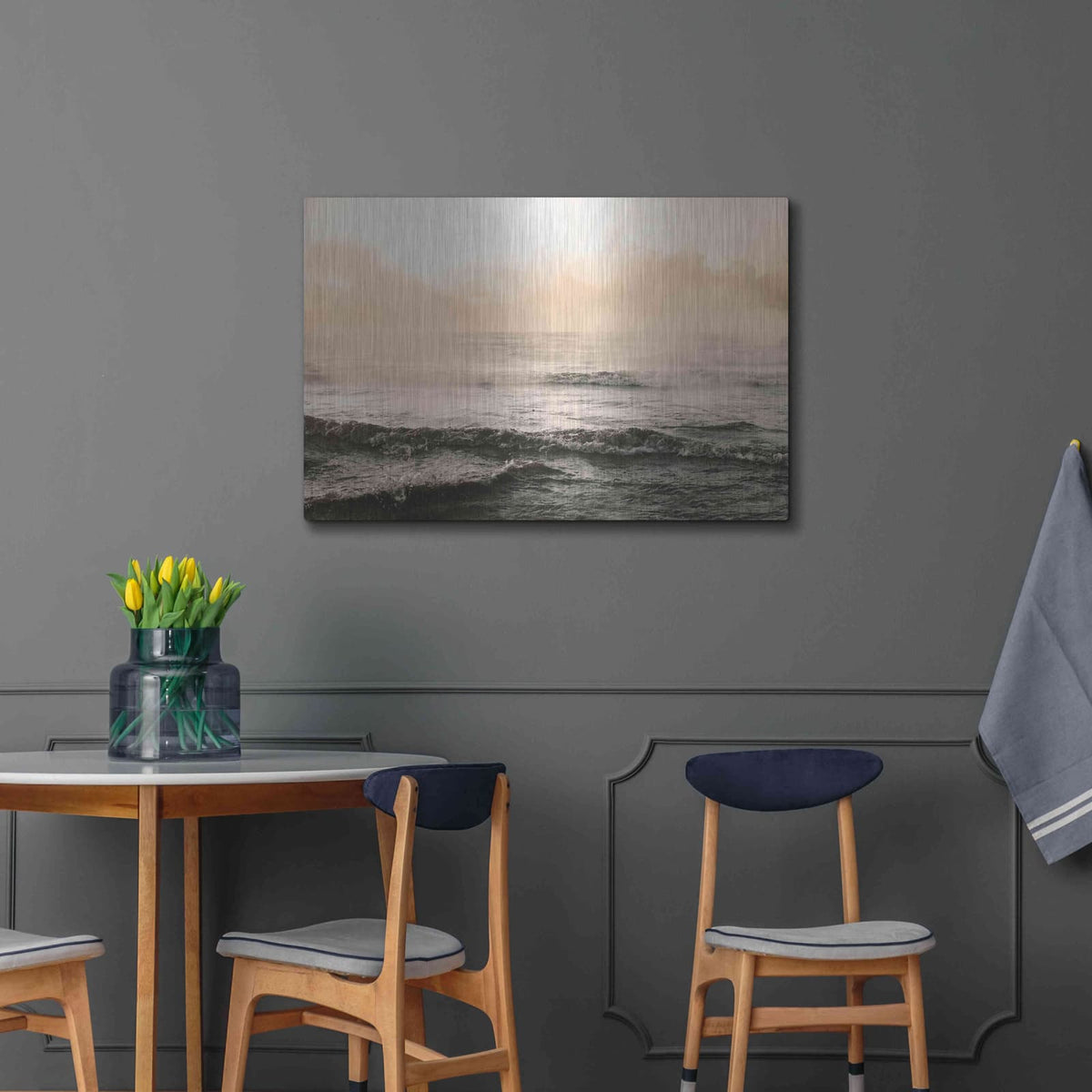 'Moody Ocean' by Susan Ball – Metal Wall Art, 36x24 room view