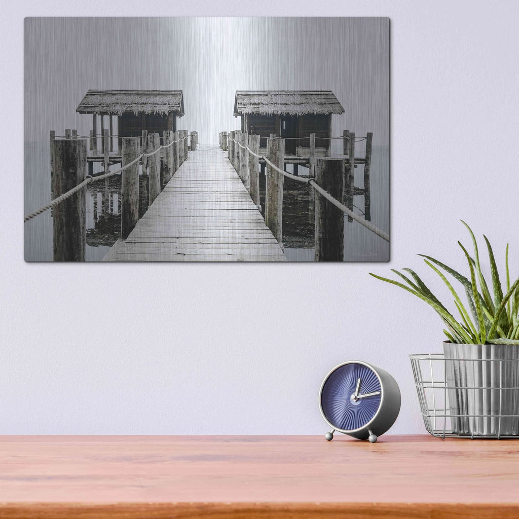 'Ocean Pier' by Susan Ball – Metal Wall Art, 16x12 room view