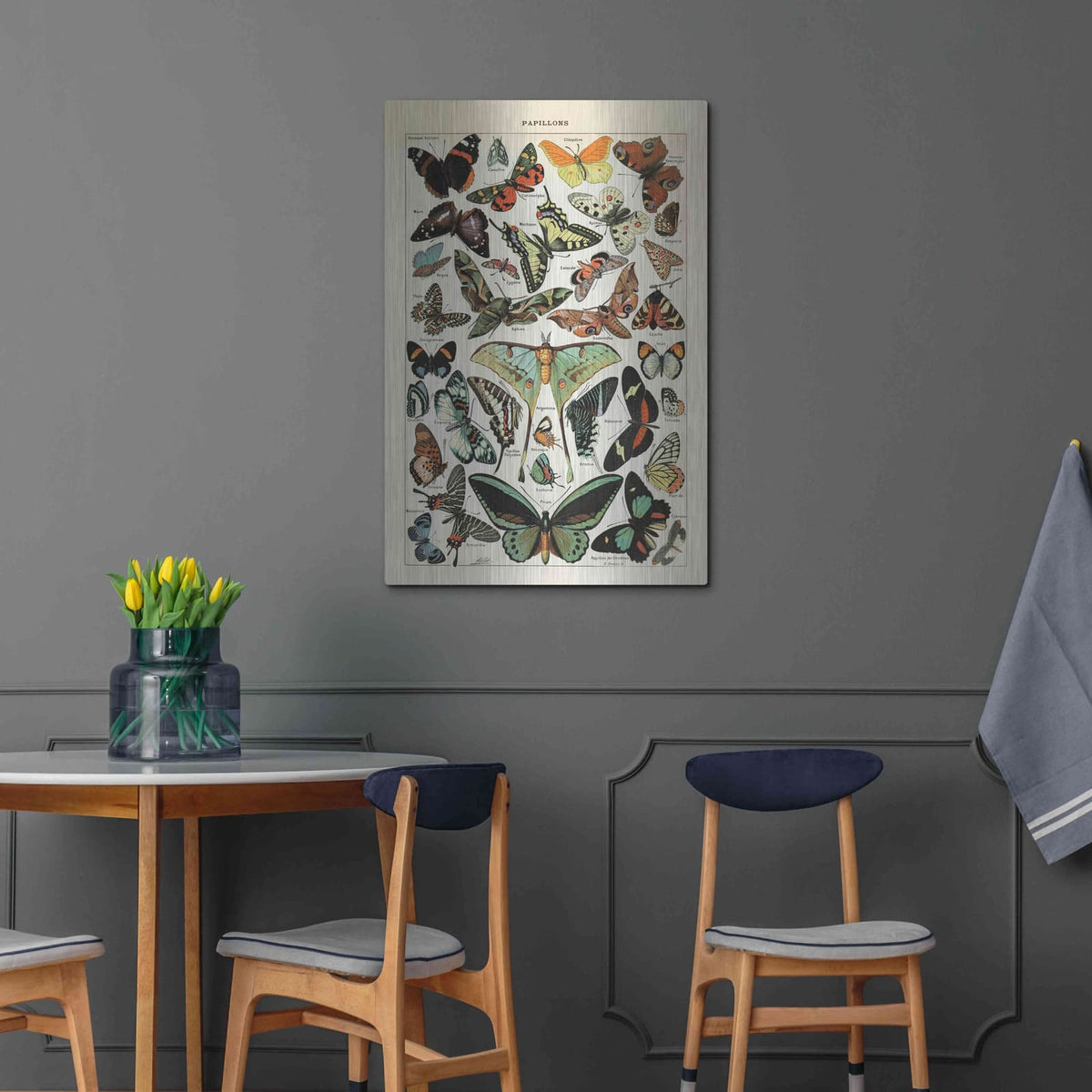 'Papillons 1' by Susan Ball – Metal Wall Art, 24x36 room view