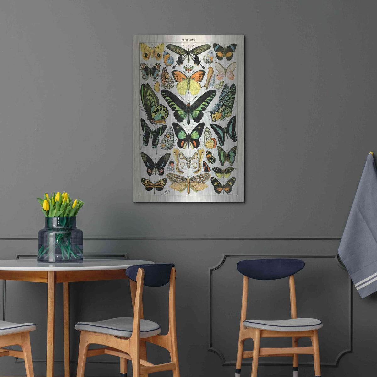 'Papillons 2' by Susan Ball – Metal Wall Art, 24x36 room view