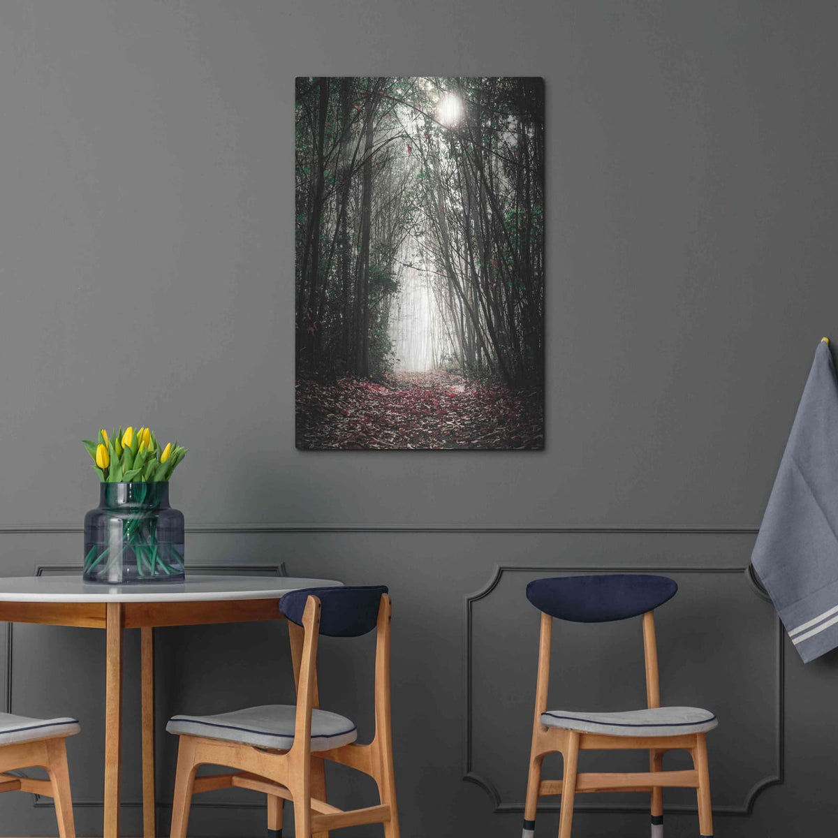 'Path In The Woods' by Susan Ball – Metal Wall Art, 24x36 room view