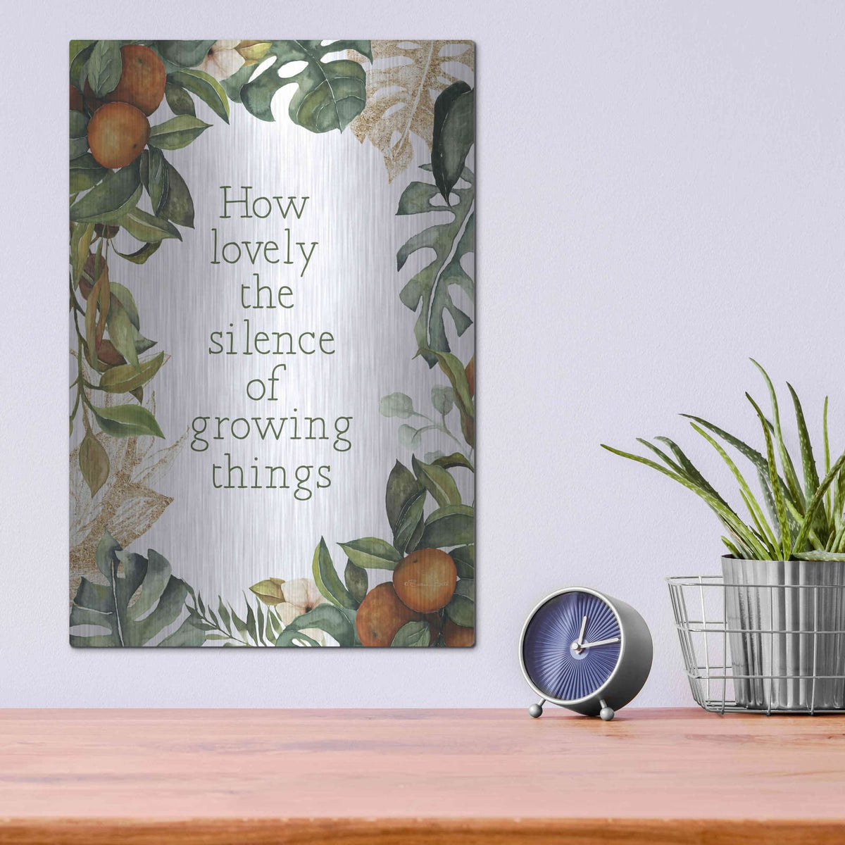 'Silence Of Growing Things' by Susan Ball – Metal Wall Art, 12x16 room view