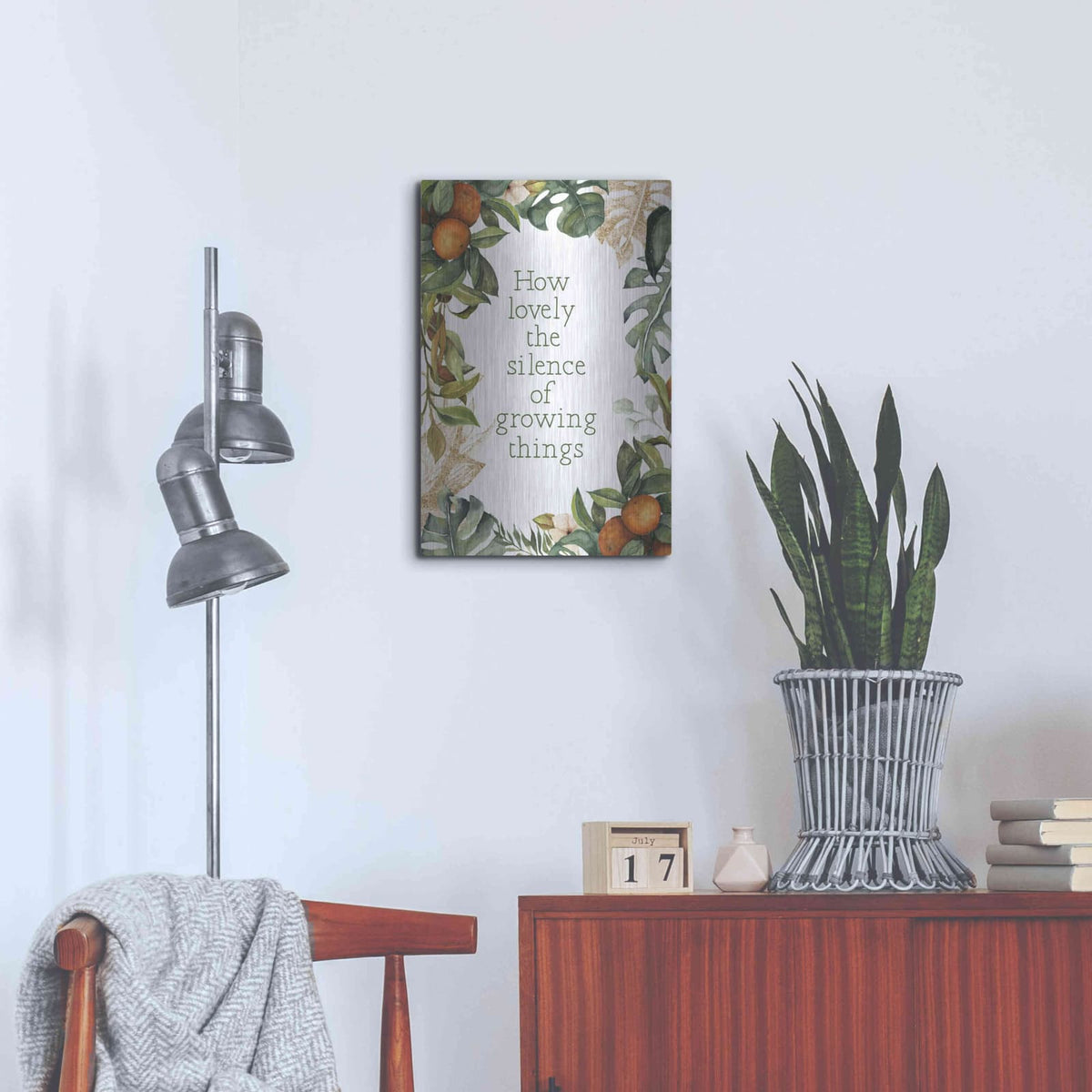 'Silence Of Growing Things' by Susan Ball – Metal Wall Art, 16x24 room view