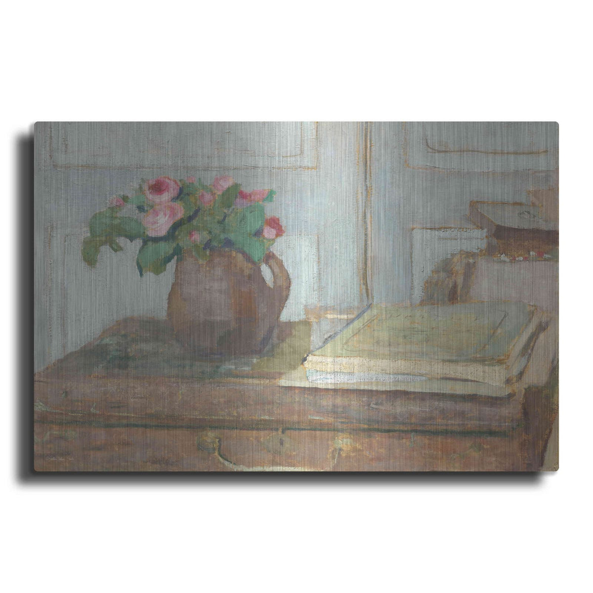 'Artist Pain Box With Flowers' by Stellar Design Studio – Metal Wall Art