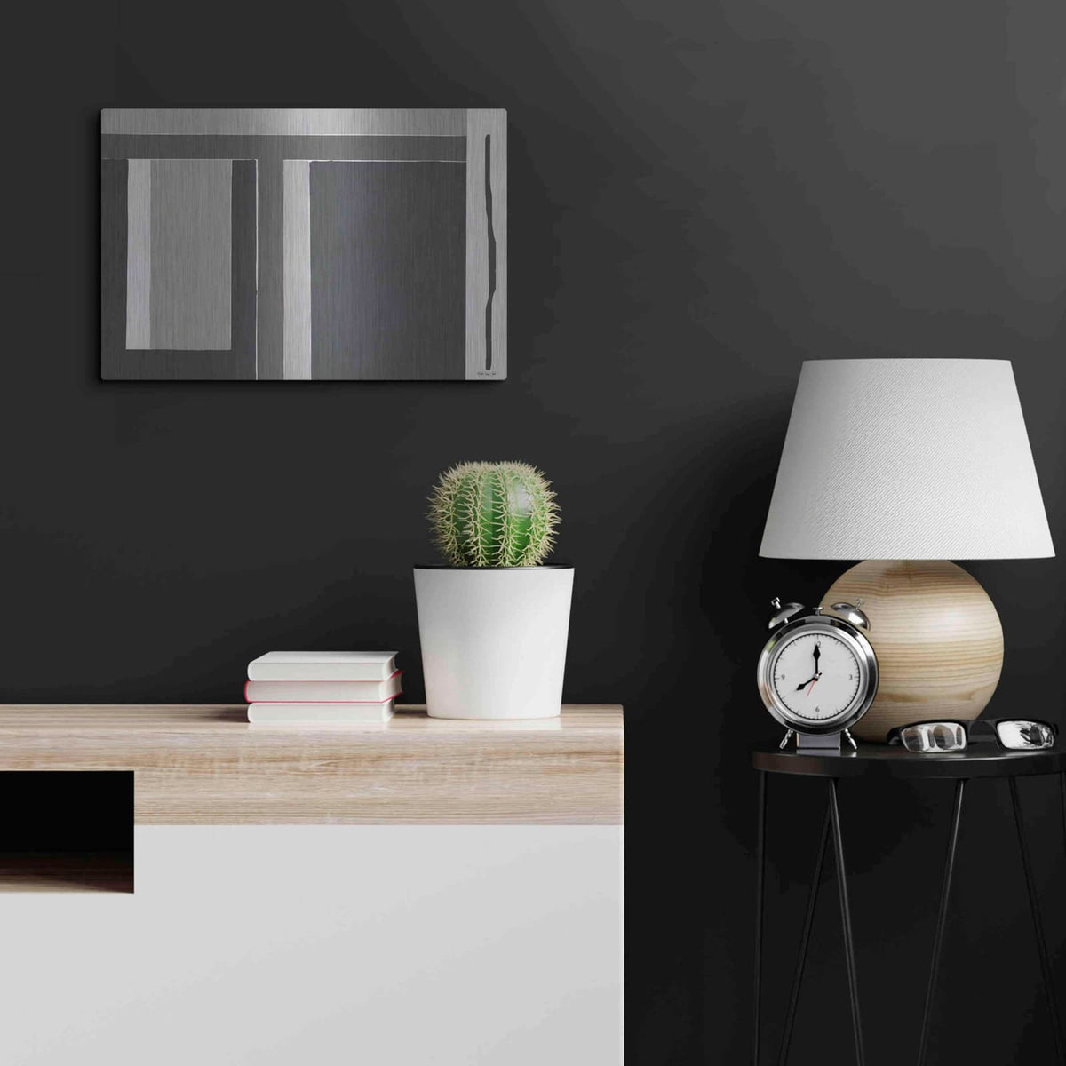'Blocks II' by Stellar Design Studio – Metal Wall Art, 24x16 room view