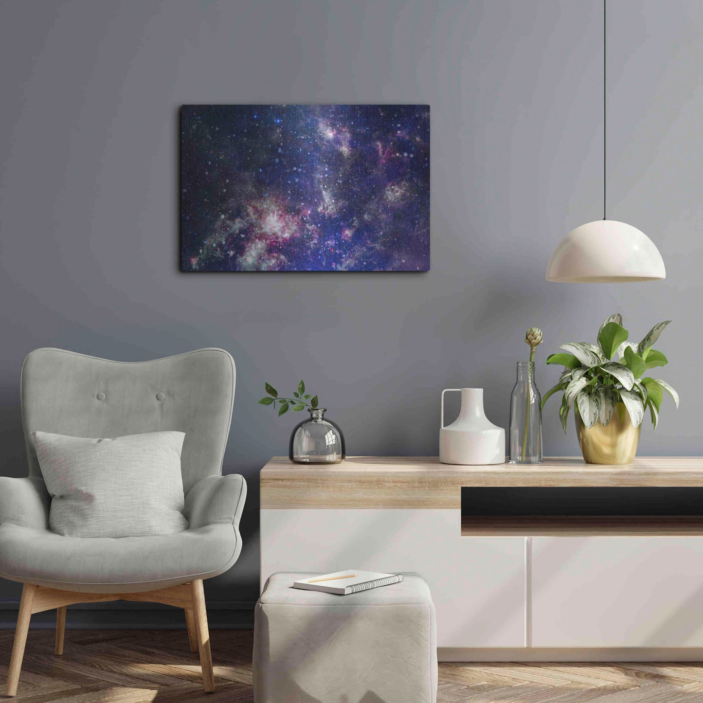 Luxe Metal Art 'Sublime Galaxy Crop' by Luxe Portfolio, Metal Wall Art,24x16