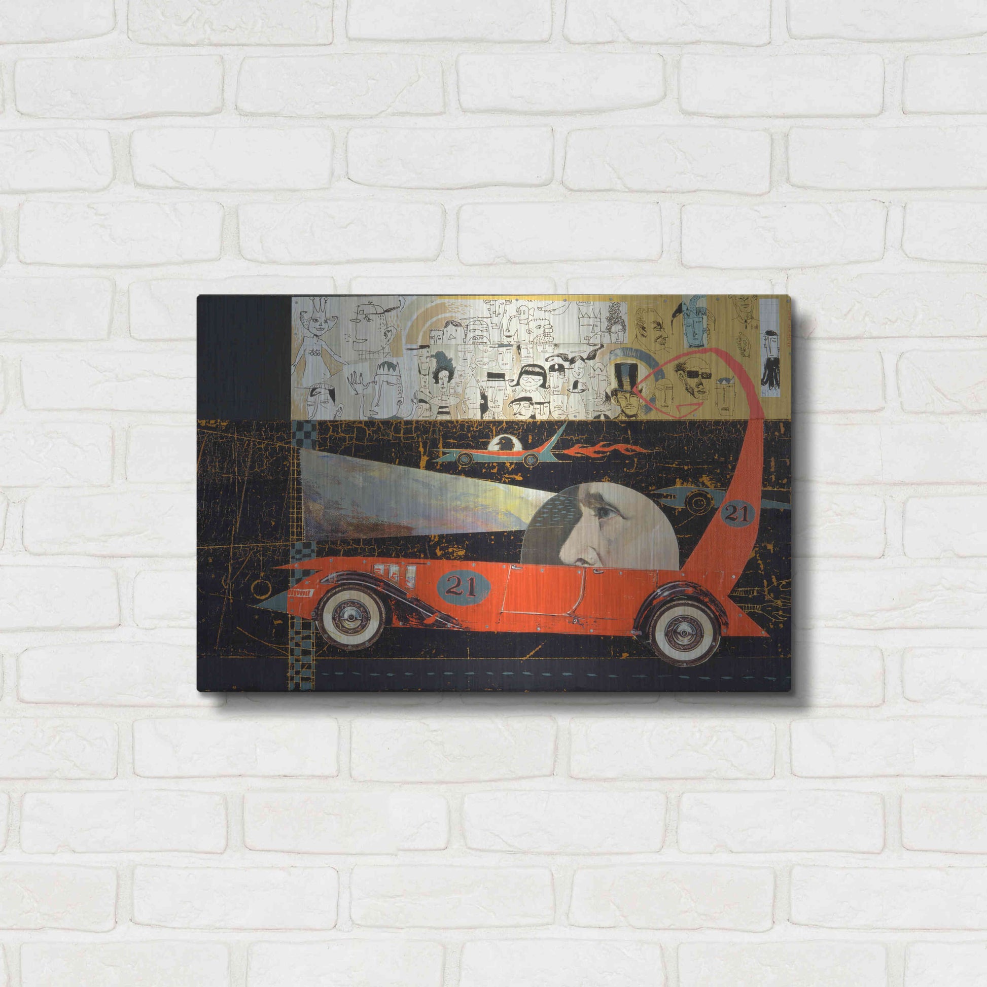 Luxe Metal Art 'Car 21' by Anthony Freda, Metal Wall Art,24x16