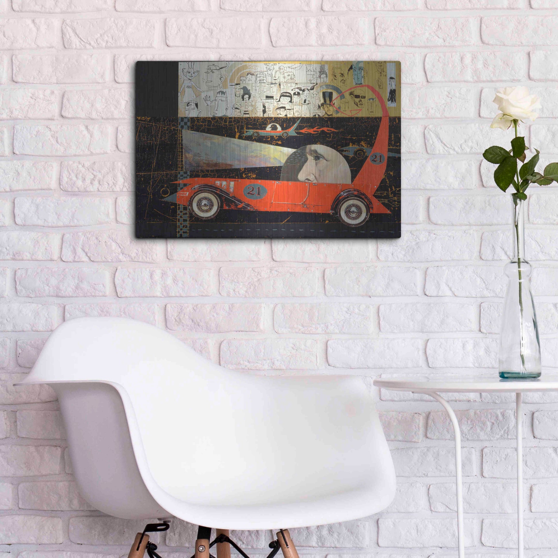 Luxe Metal Art 'Car 21' by Anthony Freda, Metal Wall Art,24x16