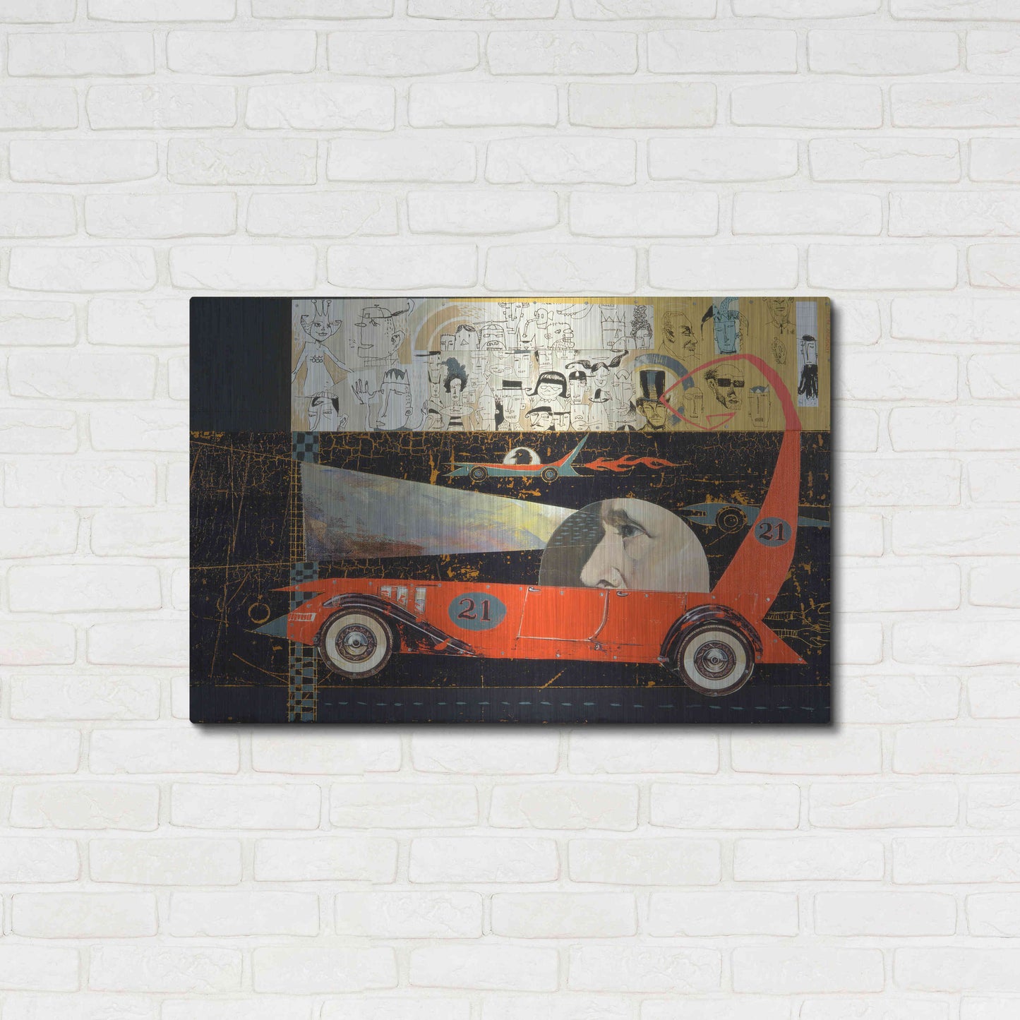 Luxe Metal Art 'Car 21' by Anthony Freda, Metal Wall Art,36x24