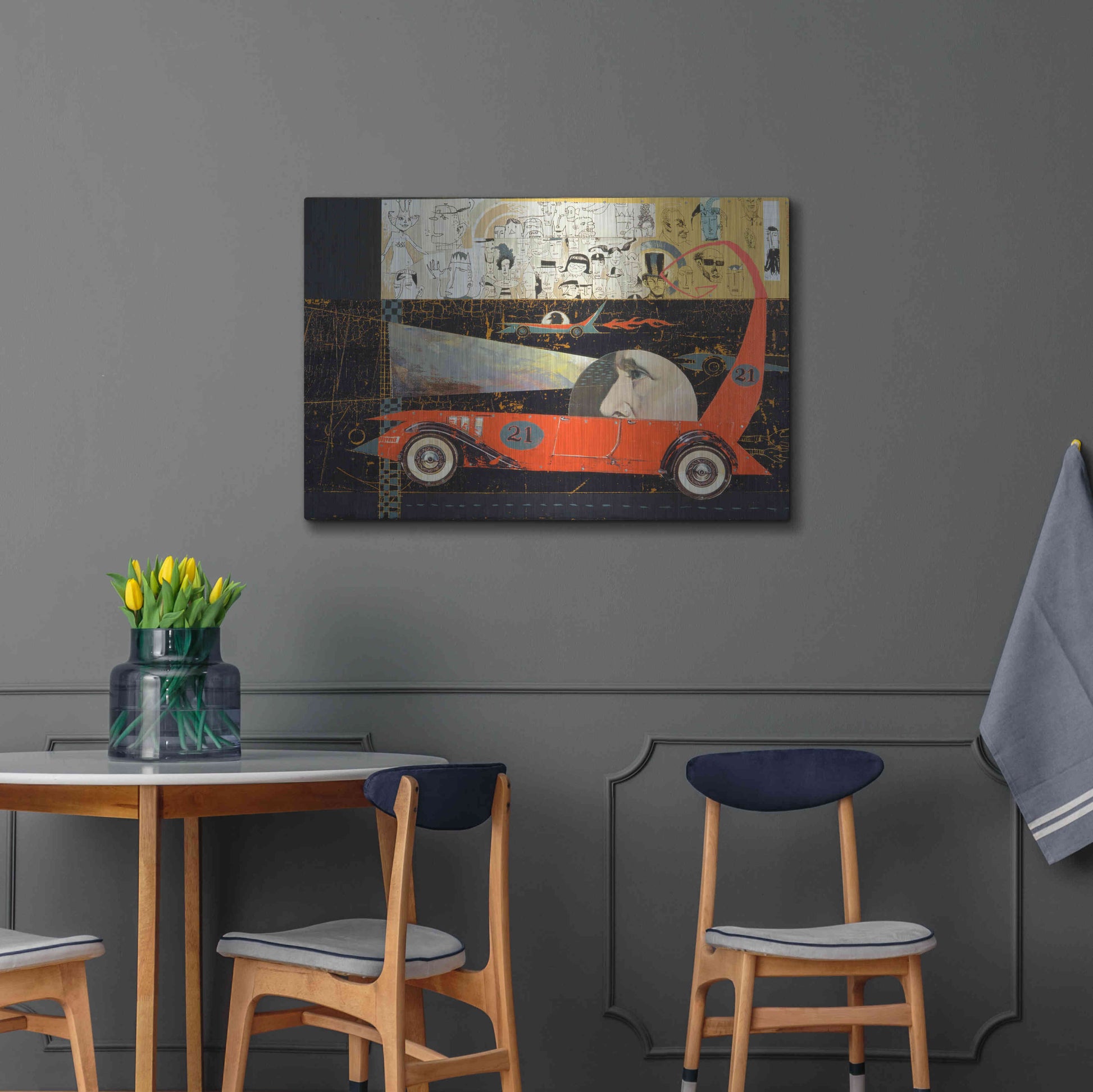 Luxe Metal Art 'Car 21' by Anthony Freda, Metal Wall Art,36x24