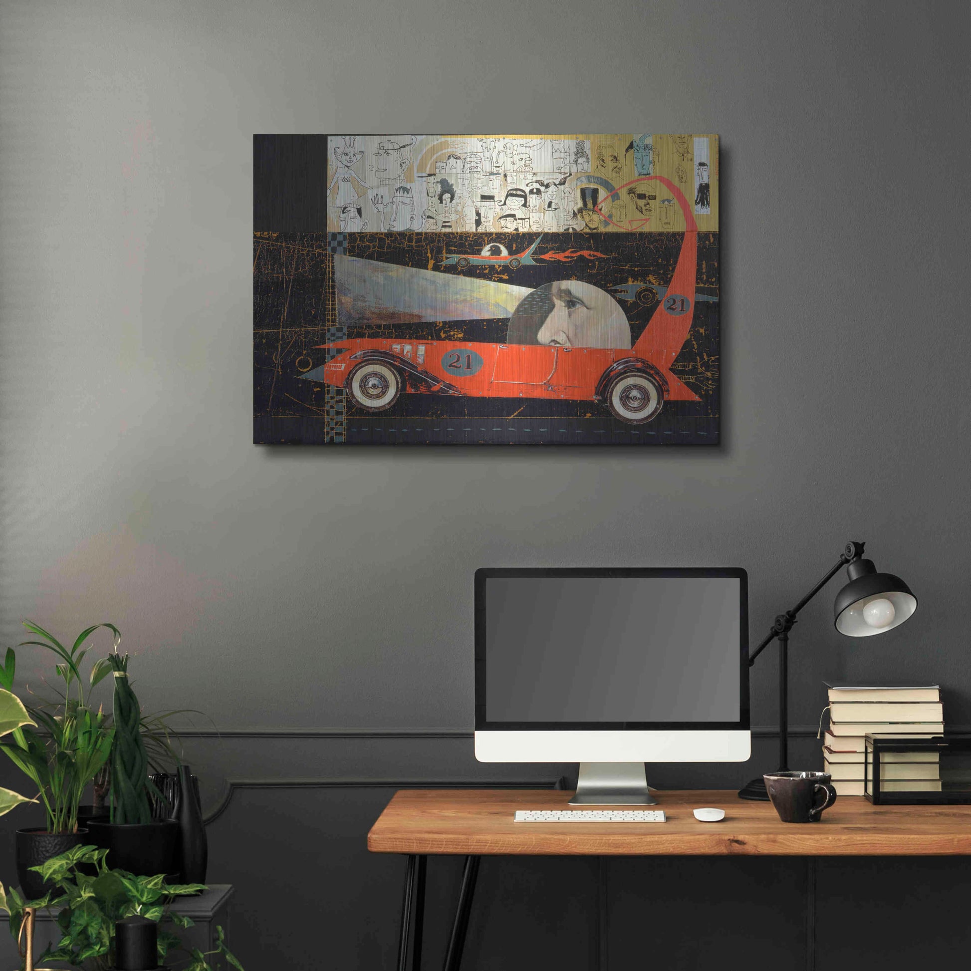 Luxe Metal Art 'Car 21' by Anthony Freda, Metal Wall Art,36x24