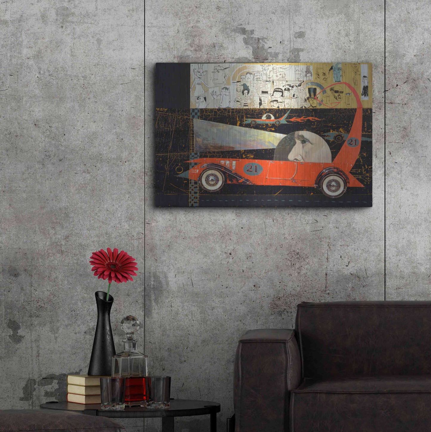 Luxe Metal Art 'Car 21' by Anthony Freda, Metal Wall Art,36x24