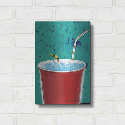 Luxe Metal Art 'Big Drink' by Anthony Freda, Metal Wall Art,12x16