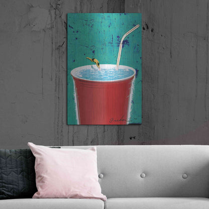 Luxe Metal Art 'Big Drink' by Anthony Freda, Metal Wall Art,24x36