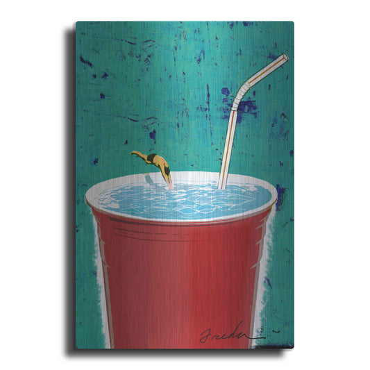 Luxe Metal Art 'Big Drink' by Anthony Freda, Metal Wall Art