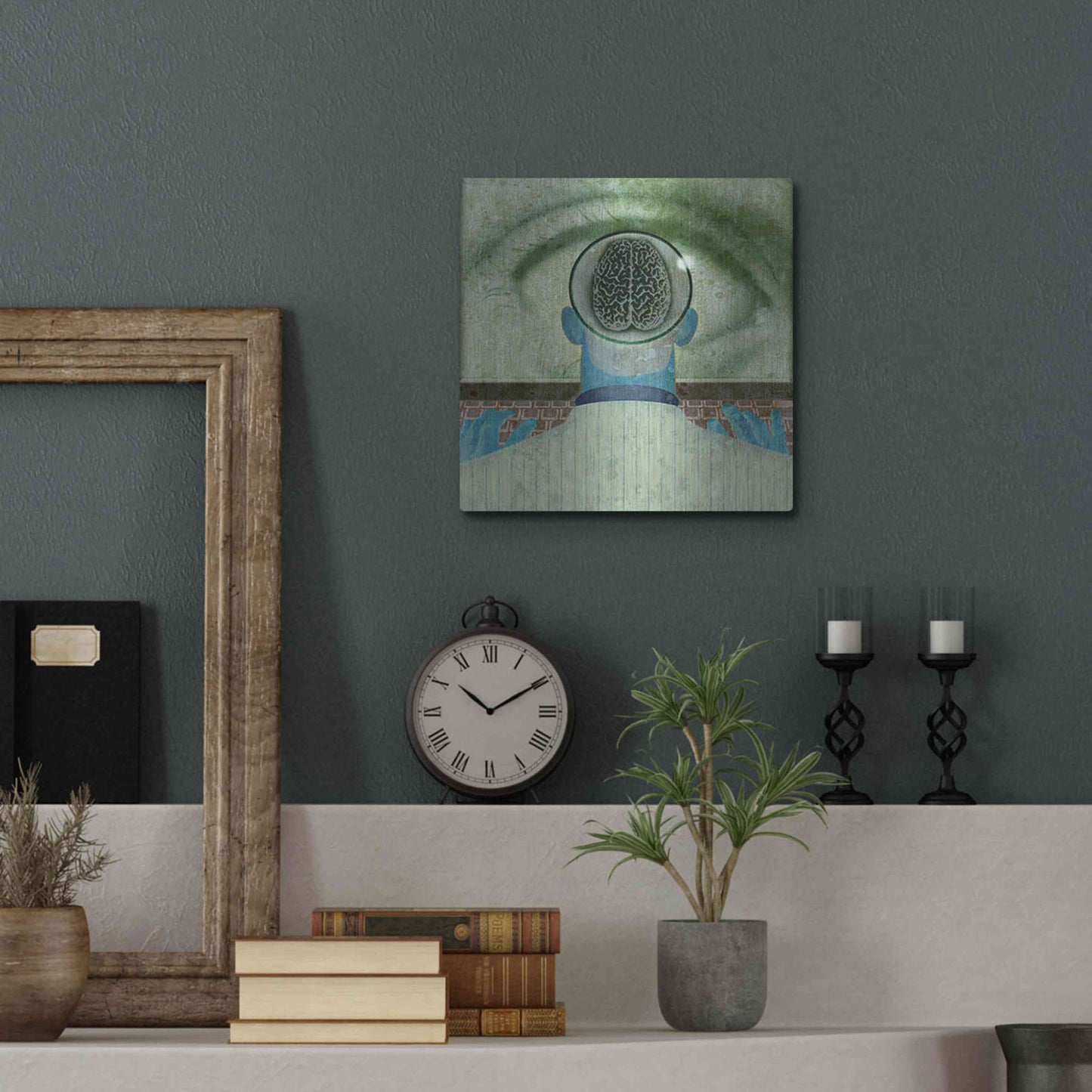 Luxe Metal Art 'Minds Eye' by Anthony Freda, Metal Wall Art,12x12