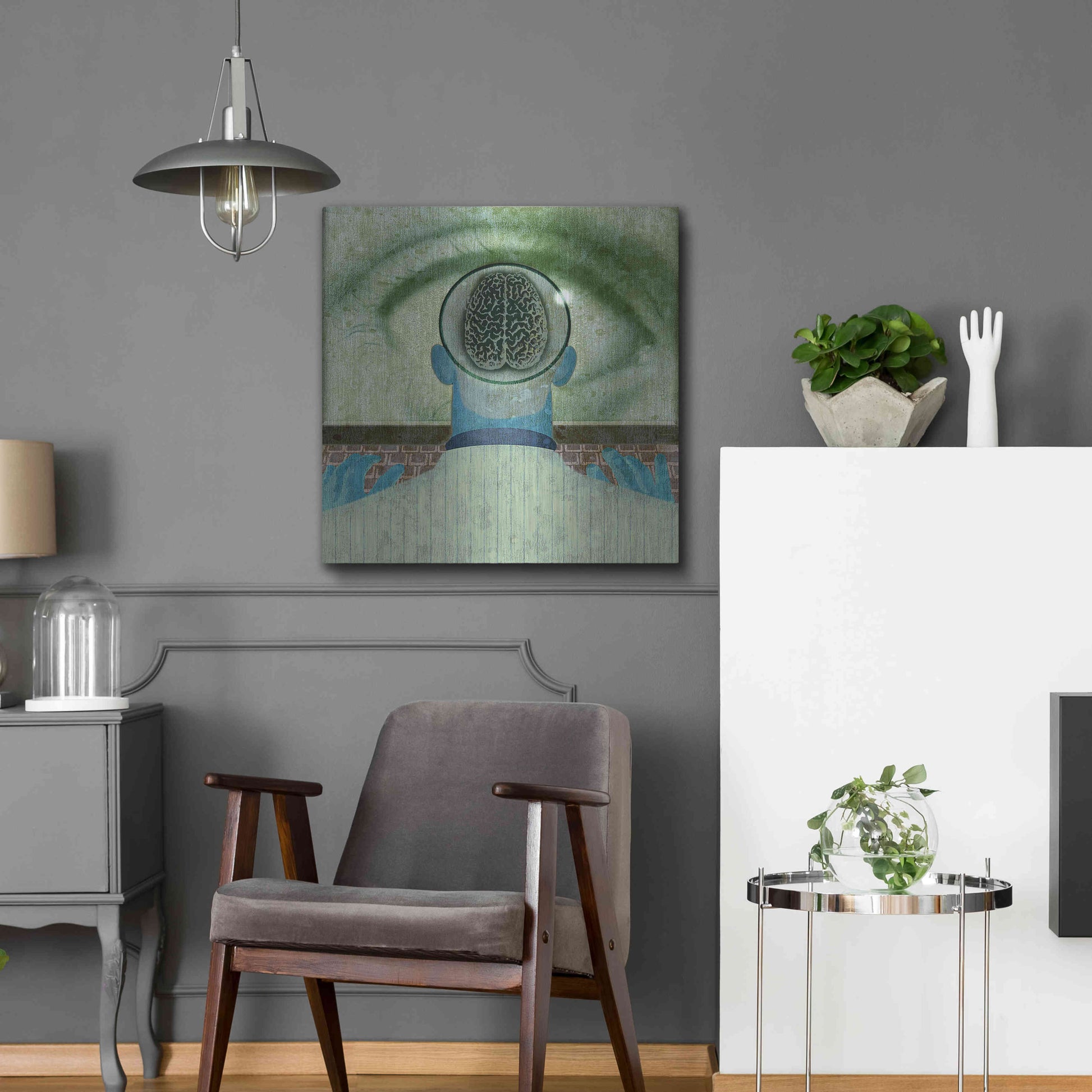 Luxe Metal Art 'Minds Eye' by Anthony Freda, Metal Wall Art,24x24